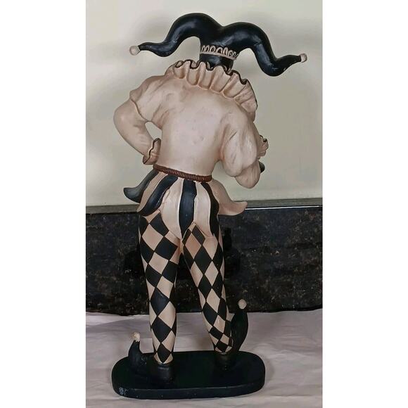Vintage Joker Court Jester Figurine Composite Wood Statue Philippines 16"H - Picture 5 of 16